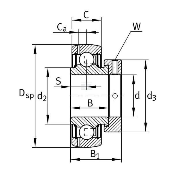 Wkład łożyska 25x52x15 mm INA/FAG GRAE25NPPBFA106 | Exvi