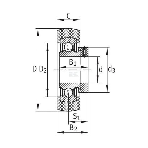 Wkład łożyska 25x62.2x20.8 mm INA/FAG RABRB2562FA106 | Exvi