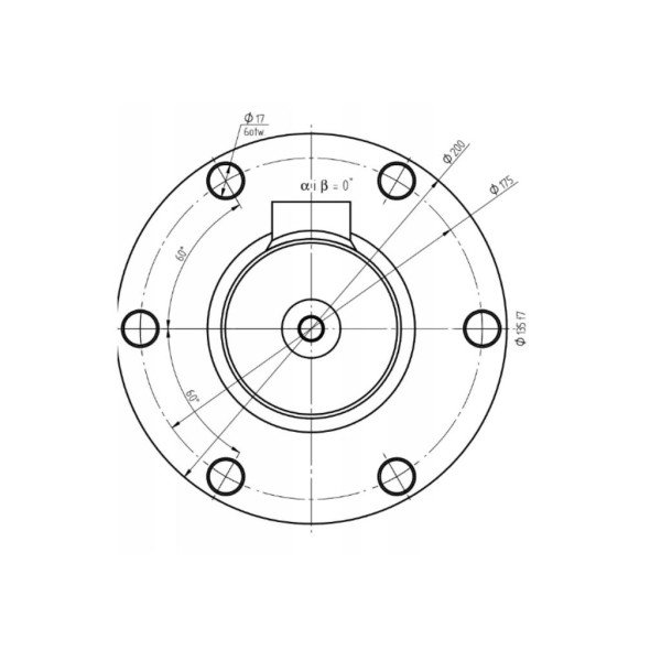 Cylinder hydrauliczny, siłownik CJ2/80/45/630+KT2 | Exvi
