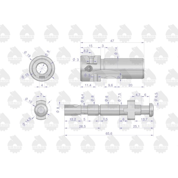 Element tłoczący pompy wtryskowej C-360 FPE8-3AU | Exvi