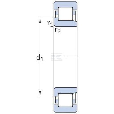 Łożysko walcowe 25x52x15 mm SKF 7500NJ205E | Exvi
