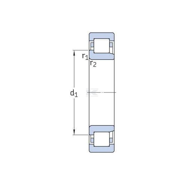 Łożysko walcowe 25x52x15 mm SKF 7500NJ205E | Exvi