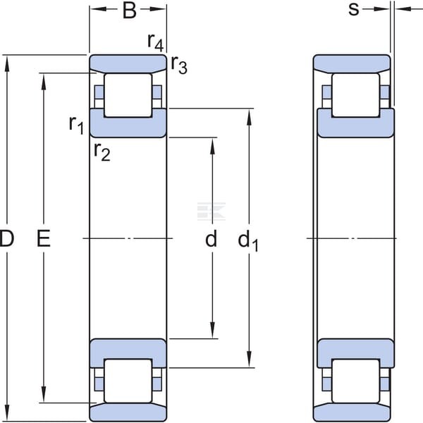Łożysko walcowe 35x72x17 mm SKF 7500N207E | Exvi