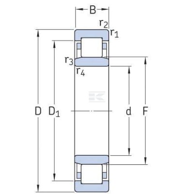Łożysko walcowe 40x90x23 mm SKF 7500NU308E | Exvi