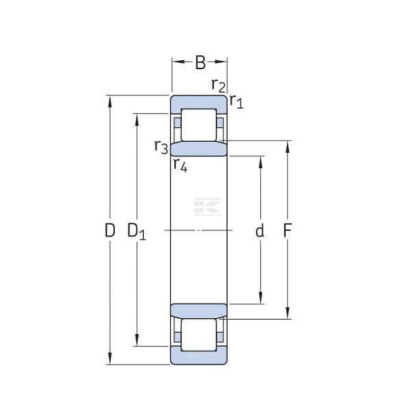 Łożysko walcowe 40x90x23 mm SKF 7500NU308E | Exvi