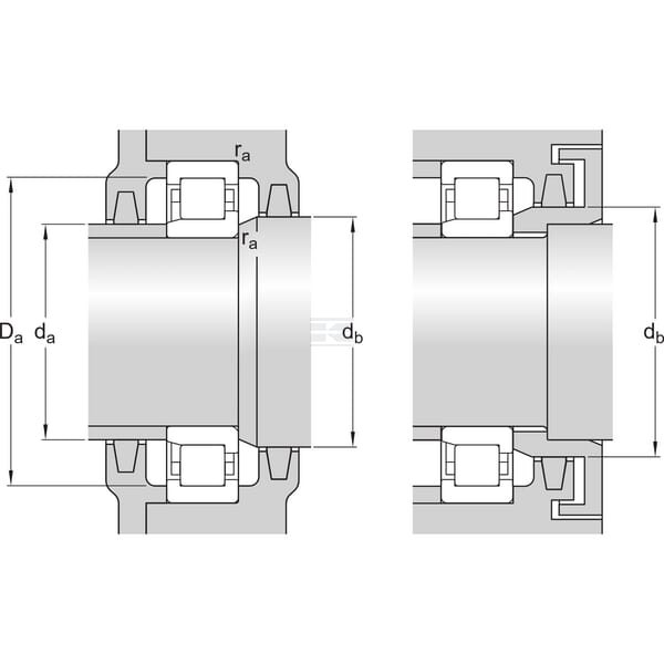 Łożysko walcowe 60x110x22 mm SKF NJ212ECJ | Exvi