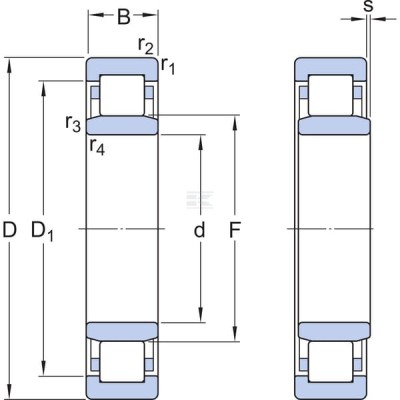 Łożysko walcowe 60x130x46 mm SKF NU2312ECP | Exvi