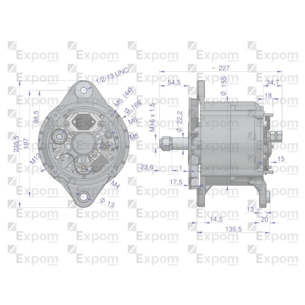Alternator LRA03294 Nowy Typ EXPOM 0120468055EX | Exvi