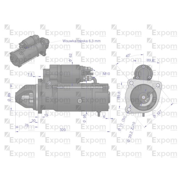 Rozrusznik AZF4545 Nowy Typ EXPOM KWIDZYN eu MS151EX | Exvi