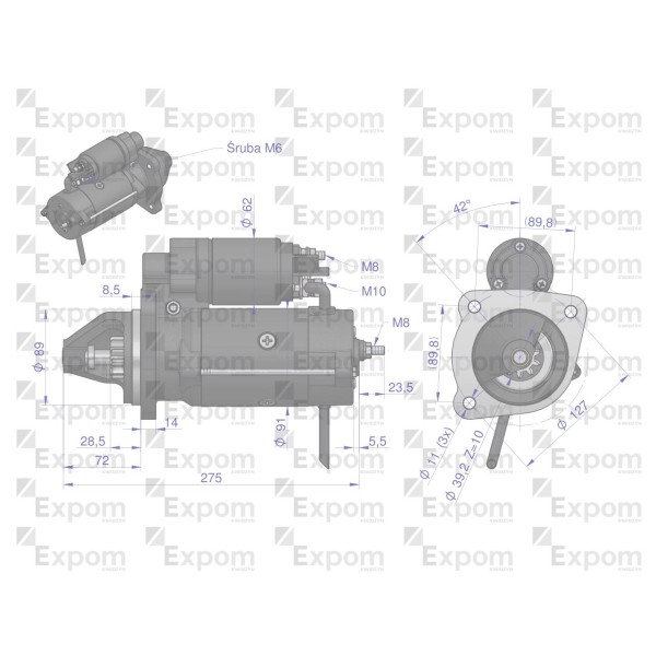 Rozrusznik AZE4173 Nowy Typ EXPOM KWIDZYN eu MS399EX | Exvi