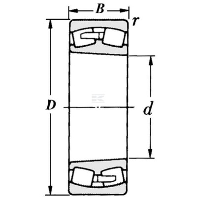 Łożysko baryłkowe samonastawne 50x110x27 mm 21310E1K | Exvi