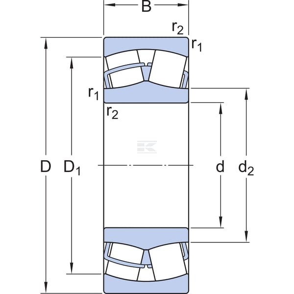 Łożysko baryłkowe samonastawne 30x72x19 mm 750021306 | Exvi