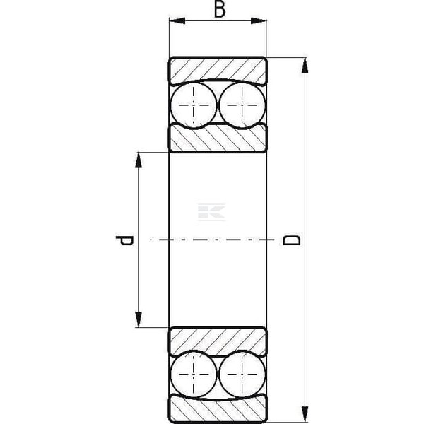 Łożysko kulkowe samonastawne 30x62x16 mm FŁT 77801206 | Exvi