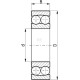 Łożysko kulkowe samonastawne 40x80x18 mm FŁT 77801208 | Exvi