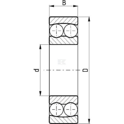 Łożysko kulkowe samonastawne 40x80x18 mm FŁT 77801208 | Exvi