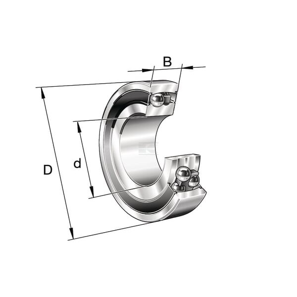 Łożysko kulkowe samonastawne 55x100x25 mm 22112RSTVH | Exvi