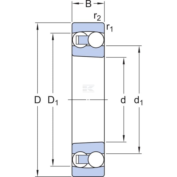 Łożysko kulkowe wahliwe 80x140x33 mm SKF 2216EKTN9 | Exvi