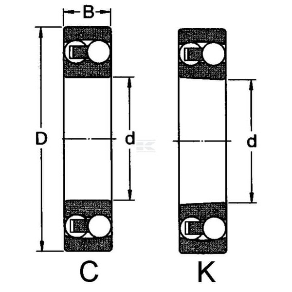 Łożysko kulkowe wahliwe 40x90x33 mm SKF 75002308 | Exvi