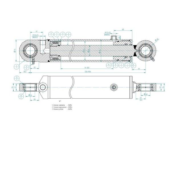 Cylinder hydrauliczny, siłownik pomocniczy 89409402 | Exvi