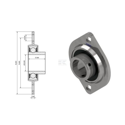 Łożysko kołnierzowe DR023487 | Exvi