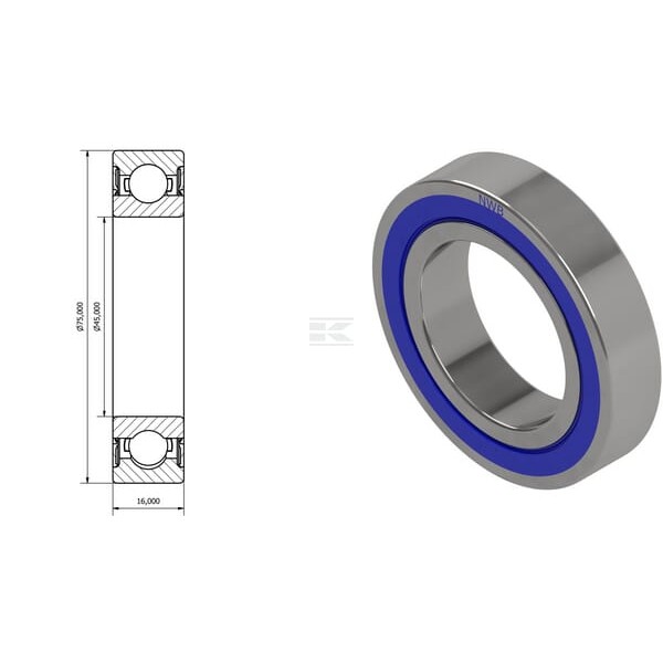 Łożysko kulkowe NWB931179 | Exvi