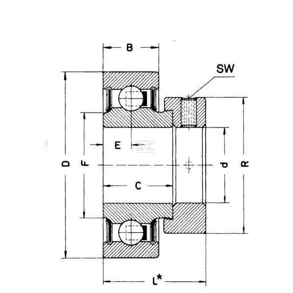 Wkład łożyska kulkowego NWB00884 | Exvi