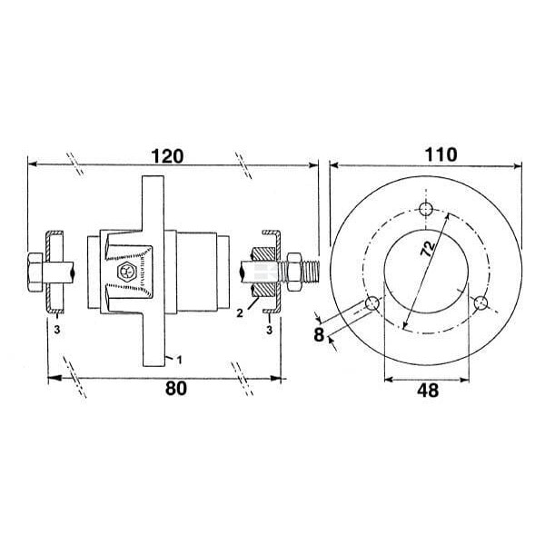 Piasta M12 kpl. Ferguson CD1400 | Exvi
