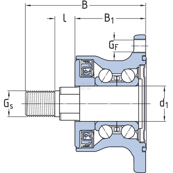 Zespół łożyskowy, piasta ułożyskowana DH61298M2215KR | Exvi