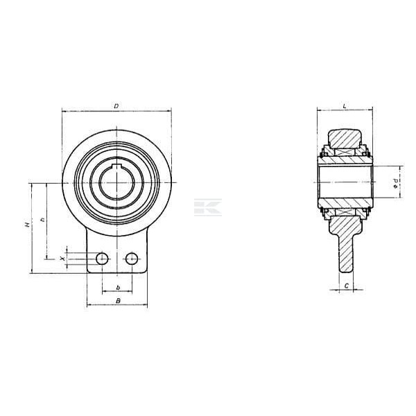 Sprzęgło jednokierunkowe 40 mm LF150400 | Exvi