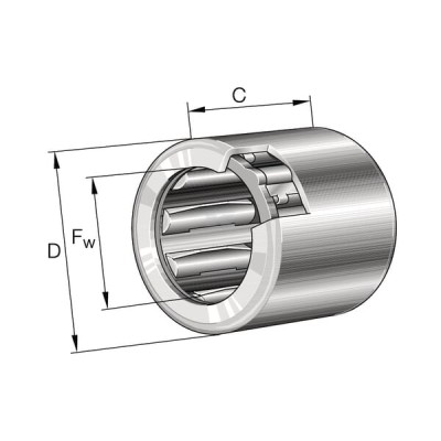 Łożysko igiełkowe jednokierunkowe 20x26x16 mm HF2016 | Exvi