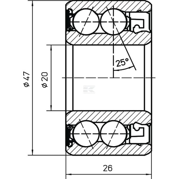 Łożysko Agri NWB20739 | Exvi