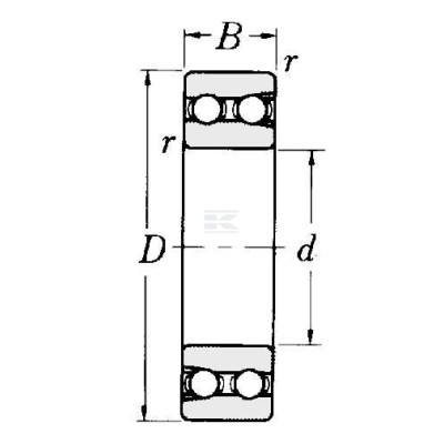 Łożysko kulkowe zwykłe 35x64x37 mm P05931BEHDN | Exvi