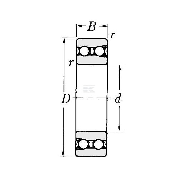 Łożysko kulkowe zwykłe 35x64x37 mm P05931BEHDN | Exvi