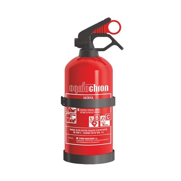 Gaśnica proszkowa 1kg z wieszakiem CNBOPPIBU | Exvi