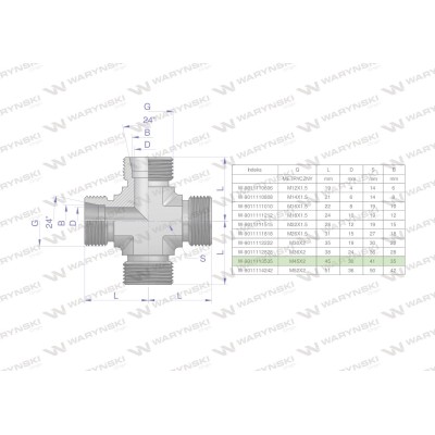 Czwórnik hydrauliczny metryczny BBBB 9011113535 | Exvi