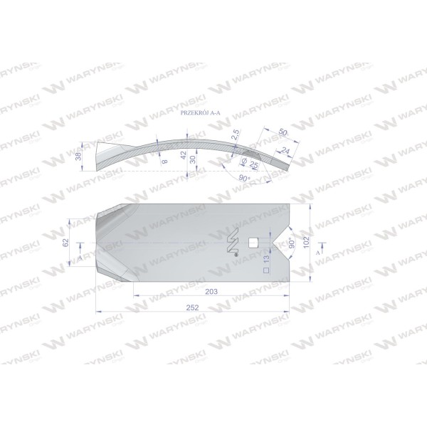 Nakładka zęba dwuotworowego zastosowanie 1738050070 | Exvi