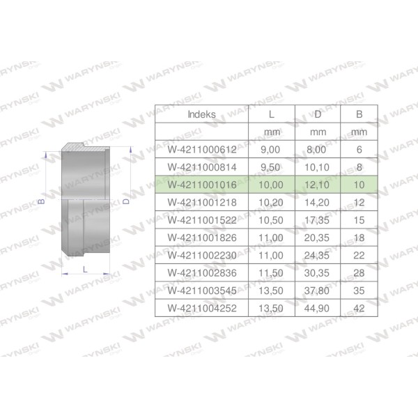 Pierścień zacinający hydrauliczny 4211001016 | Exvi