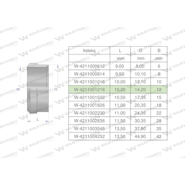 Pierścień zacinający hydrauliczny 4211001218 | Exvi
