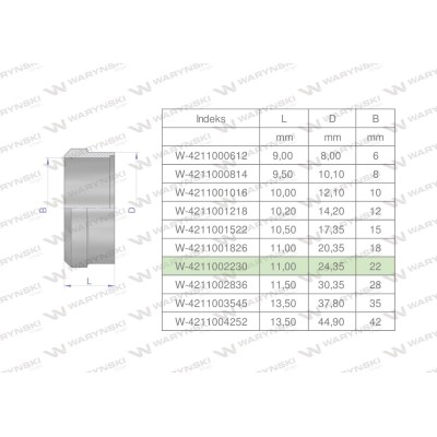 Pierścień zacinający hydrauliczny 4211002230 | Exvi