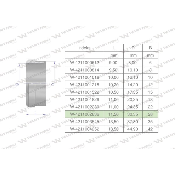 Pierścień zacinający hydrauliczny 4211002836 | Exvi