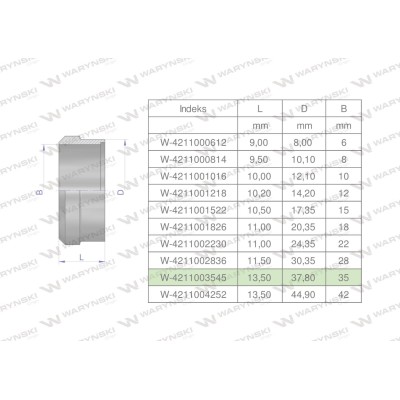 Pierścień zacinający hydrauliczny 4211003545 | Exvi