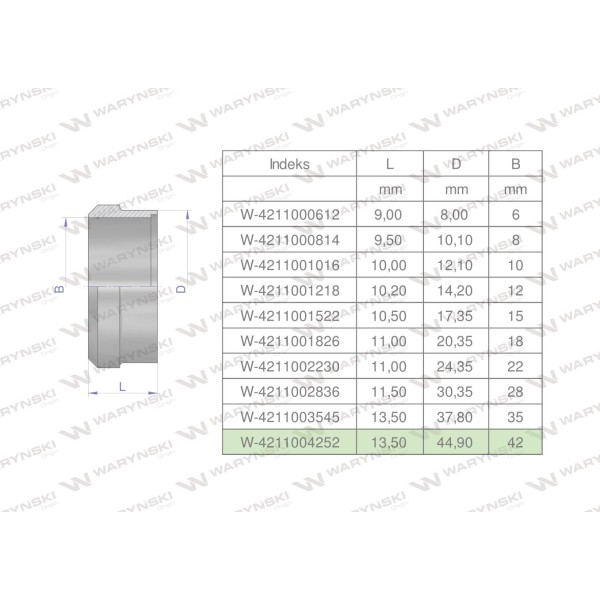 Pierścień zacinający hydrauliczny 4211004252 | Exvi