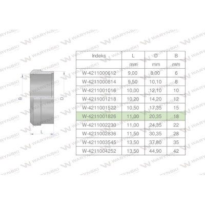Pierścień zacinający hydrauliczny 4211001826 | Exvi