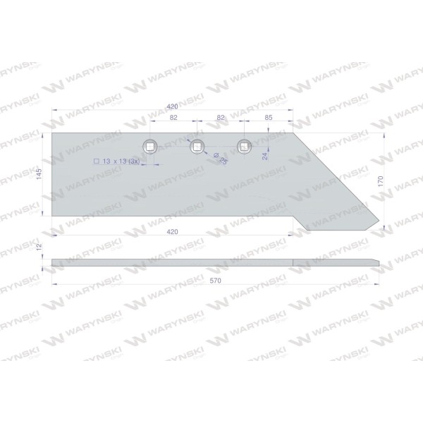 Lemiesz prawy zastosowanie U 058 TUR Unia 1126505000 | Exvi