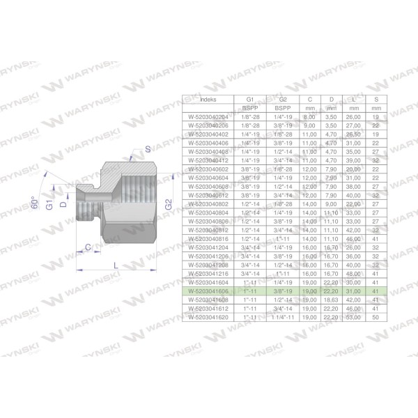 Tulejka różnicowa hydrauliczna calowa AB 5203041606 | Exvi