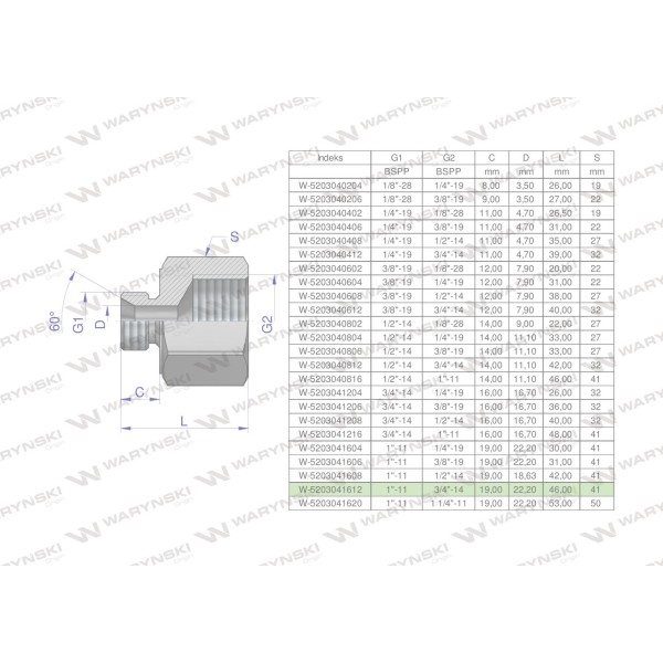 Tulejka różnicowa hydrauliczna calowa AB 5203041612 | Exvi