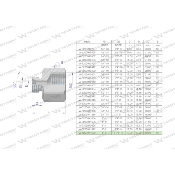 Tulejka różnicowa hydrauliczna calowa AB 5203041620 | Exvi