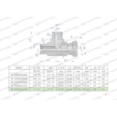 Trójnik hydrauliczny niesymetryczny 7205051616 | Exvi