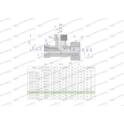 Trójnik hydrauliczny niesymetryczny 7211152836 | Exvi