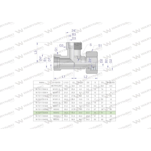 Trójnik hydrauliczny niesymetryczny 7211152836 | Exvi